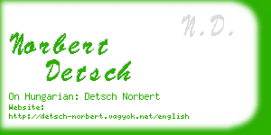 norbert detsch business card